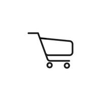 shopping cart and trolley simple icon vector