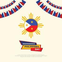 vector Filipinas independencia día celebracion social medios de comunicación pos
