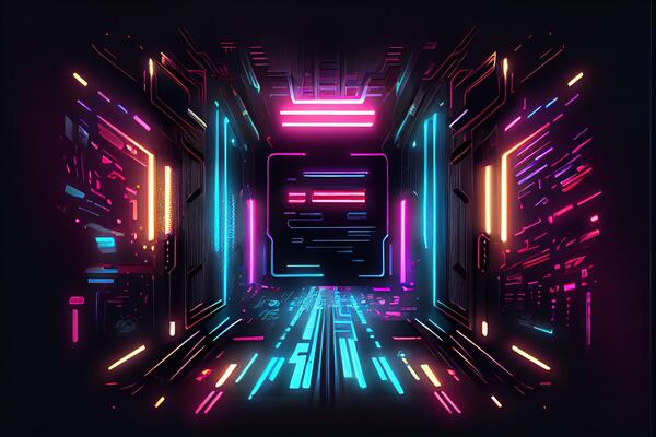 Premium Photo Illustration of gaming background abstract cyberpunk style of  gamer wallpaper neon glow light of scifi fluorescent sticks digitally  generated image not based on any actual scene or pattern, gamera po