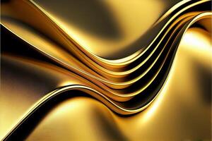 illustration of golden wavy abstract layer background, gain and metal photo