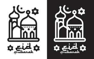 gratis eid Mubarak musulmán icono vector, Ramadán Kareem, saludo iconos, eid Mubarak contorno íconos vector