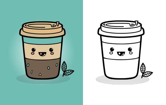 Cute Coffee Cup Cartoon Vector Icon Illustration. Food And Drink Icon  Concept Isolated Premium Vector. Flat Cartoon Style 8971135 Vector Art at  Vecteezy