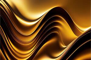 illustration of golden wavy abstract layer background, gain and metal photo