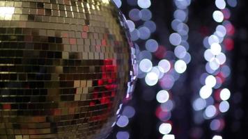 abstract funky discoball spinning with light effects and rays perfect clip for club visuals or party and celebration video