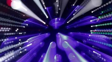 abstrakt funky Discoball Spinnen mit Licht Auswirkungen und Strahlen perfekt Clip zum Verein Visuals oder Party und Feier video