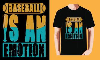 baseball is and emotion. vector