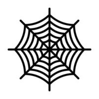 Spider web icon in line style design isolated on white background. Editable stroke. vector