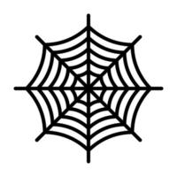 Spider web icon in line style design isolated on white background. Editable stroke. vector