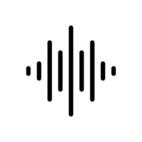 Sound wave icon in line style design isolated on white background. Editable stroke. vector