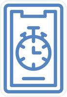 Mobile Stopwatch Vector Icon Style