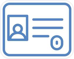 Identification Card Vector Icon Style