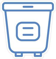 Laundry Basket Vector Icon Style