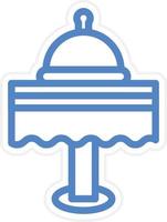 Dinner Table Vector Icon Style