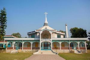 Bangladesh marzo 01, 2019, Iglesia de María, un vejez histórico católico Iglesia además turista Mancha a Rajarampur aldea, dinajpur foto