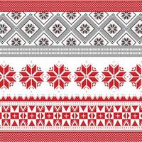 Winter red Grey pattern. vector