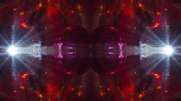 funky mirror ball spinning made into abstract pattern video