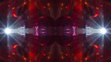 funky mirror ball spinning made into abstract pattern video