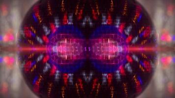 funky mirror ball spinning made into abstract pattern video