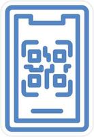 Mobile Qr Code Vector Icon Style