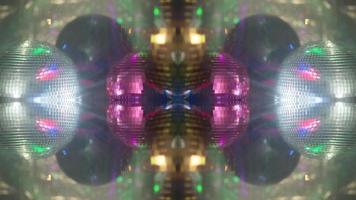 funky mirror ball spinning made into abstract pattern video