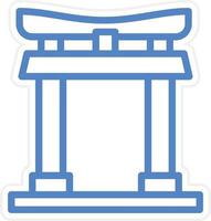 Torii Gate Vector Icon Style