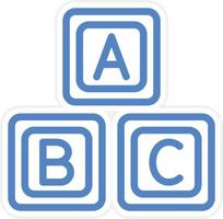ABC Blocks Vector Icon Style
