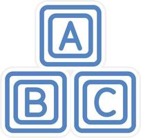 ABC Blocks Vector Icon Style