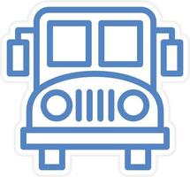 School Bus Vector Icon Style