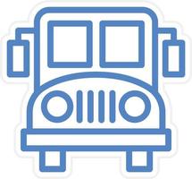 School Bus Vector Icon Style