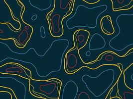 Stylized topographic contour map.  Abstract background dark blue style.Geographic line mountain relief. Abstract lines or wavy backdrop background. vector