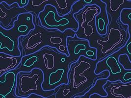 Stylized topographic contour map.  Abstract background dark blue style.Geographic line mountain relief. Abstract lines or wavy backdrop background. vector