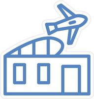 Airport Building Vector Icon Style