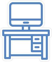 Computer Table Vector Icon Style