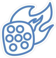 Meteorite Vector Icon Style