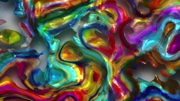 abstrakt flytande bakgrund animation, abstrakt vågig holografiska bakgrund film, lutning textur bakgrund video