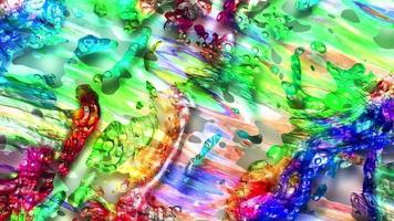 Abstract colorful animation. Multicolor holographic liquid background. Beautiful gradient texture, Moving abstract multicolored background video