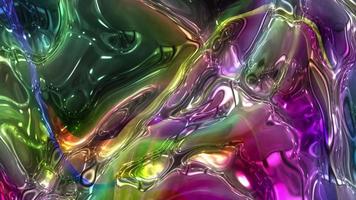 Abstract colorful animation. Multicolor holographic liquid background. Beautiful gradient texture, Moving abstract multicolored background video