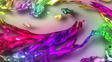 Abstract colorful animation. Multicolor holographic liquid background. Beautiful gradient texture, Moving abstract multicolored background video