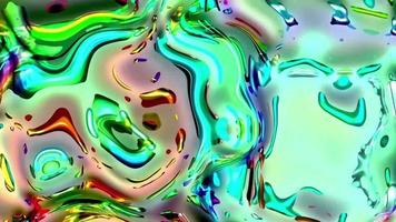 Abstract colorful animation. Multicolor holographic liquid background. Beautiful gradient texture, Moving abstract multicolored background video