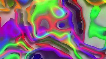 abstrato colorida animação. multicolorido holográfico líquido fundo. lindo gradiente textura, comovente abstrato multicolorido fundo video