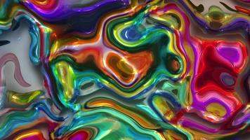 abstrait coloré animation. multicolore holographique liquide Contexte. magnifique pente texture, en mouvement abstrait multicolore Contexte video