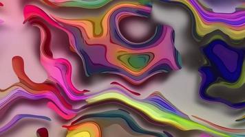 abstrakt bunt Animation. Mehrfarbig holographisch Flüssigkeit Hintergrund. schön Gradient Textur, ziehen um abstrakt mehrfarbig Hintergrund video