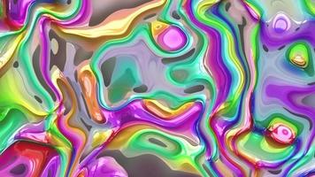 Abstract colorful animation. Multicolor holographic liquid background. Beautiful gradient texture, Moving abstract multicolored background video