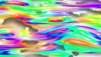 resumen vistoso animación. multicolor holográfico líquido antecedentes. hermosa degradado textura, Moviente resumen multicolor antecedentes video
