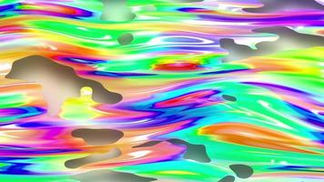 abstrakt bunt Animation. Mehrfarbig holographisch Flüssigkeit Hintergrund. schön Gradient Textur, ziehen um abstrakt mehrfarbig Hintergrund video