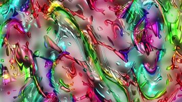 abstrato colorida animação. multicolorido holográfico líquido fundo. lindo gradiente textura, comovente abstrato multicolorido fundo video
