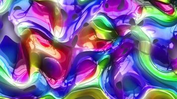 Abstract colorful animation. Multicolor holographic liquid background. Beautiful gradient texture, Moving abstract multicolored background video