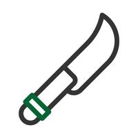 cuchillo icono duocolor gris verde color militar símbolo Perfecto. vector