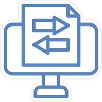 Online File Transfer Vector Icon Style