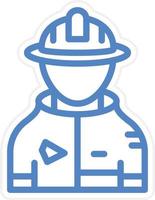 Fireman Vector Icon Style